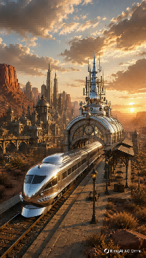 Different futuristic art styles generated with Kling AI