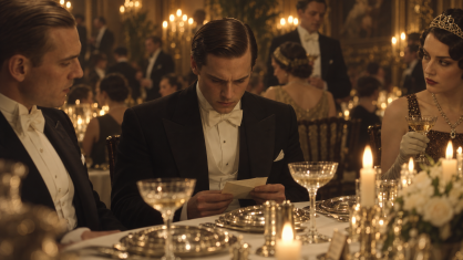 Cinematic 1920s mansion image series
